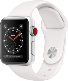 Apple Watch Series 3 (GPS + Cellular, 38mm) - Silver Aluminum Case with White Sport Band