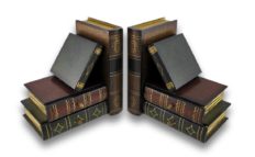 Bellaa Classic Wooden Book Bookends Library Hidden Drawers Vintage Cool Creative Unique Decorative Books Support Shelves Desk Organizer