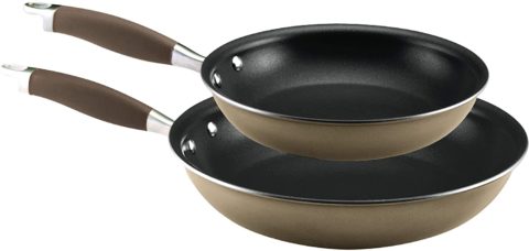 Anolon Advanced Hard Anodized Nonstick Frying Pan Set / Fry Pan Set / Hard Anodized Skillet Set - 10 Inch and 12 Inch, Brown Bronze , 2 Count (Pack of 1)