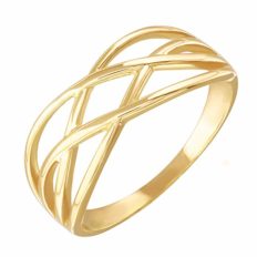 10k Yellow Gold Woven Celtic Knot Band Style Ring