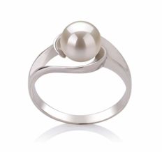 Clare White 6-7mm AAA Quality Freshwater 925 Sterling Silver Cultured Pearl Ring For Women