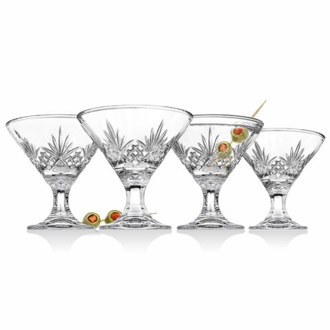 Godinger Martini Glasses, Cocktail Glass - Dublin Collection, Set of 4, 5 oz