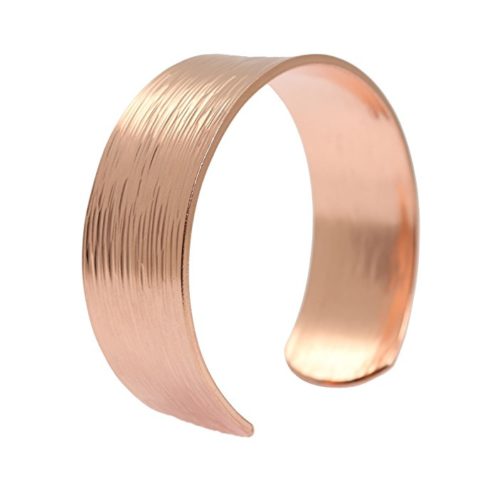 Chased Copper Cuff Bracelet - 100% Solid Copper - 7 Year Anniversary Gift