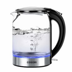 COSORI Speed-Boil Electric Kettle, 1.7L Water Boiler (BPA Free) 1500W Auto Shut-Off&Boil-Dry Protection, LED Indicator Inner Lid & Bottom, Black