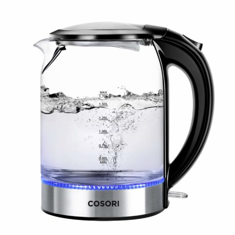 COSORI Electric Speed-Boil Kettle, 1.7L Water Boiler (BPA Free) Auto Shut-Off&Boil-Dry Protection, LED Indicator Inner Lid & Bottom, Black