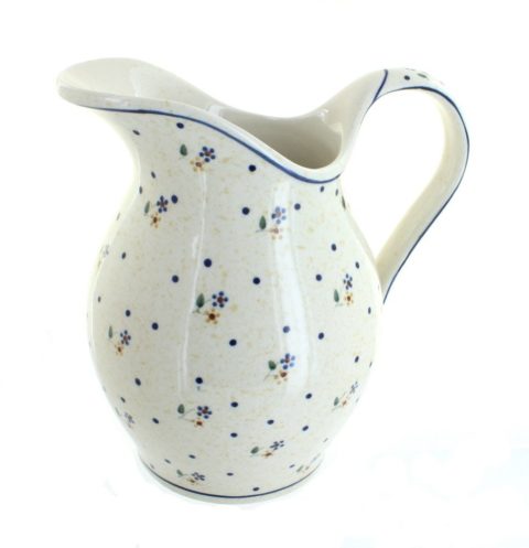 Blue Rose Polish Pottery Country Meadow Pitcher