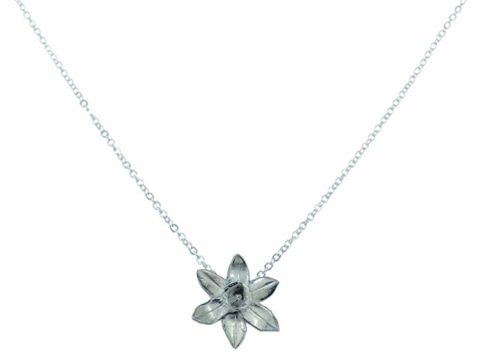 10th Anniversary Flower Daffodil Pendant - Made from 100% Pure Tin