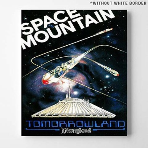 Disneyland Space Mountain II Tomorrowland Wall Art Poster Home Decor Print Vintage Artwork Reproduction - Unframed