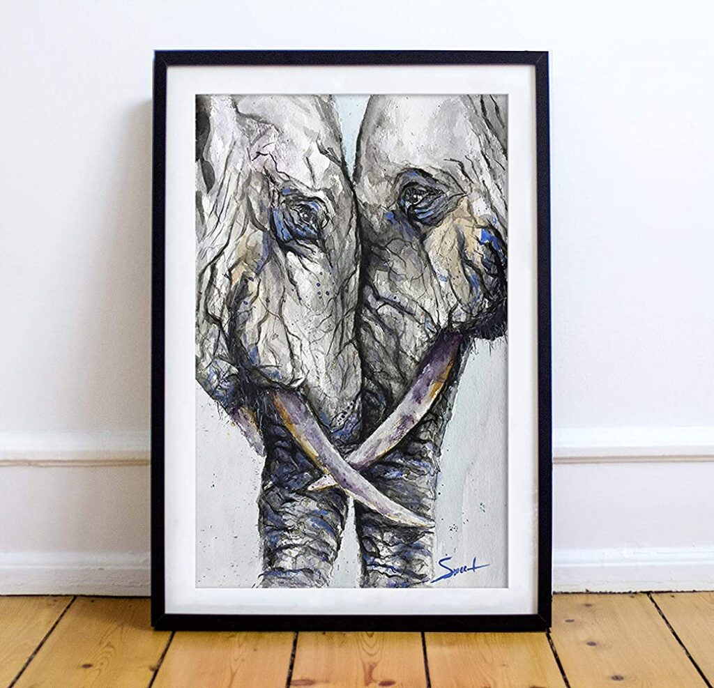 Gift Ideas For Your 14th Wedding Anniversary Anniversary Gifts   Elephant Watercolor Painting E1697561142345 1024x987 