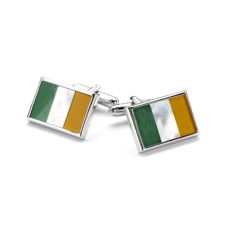 Ireland Flag Gemstone Cufflink