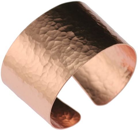 John S. Brana Hammered Copper Cuff Bracelet Handmade Jewelry - 100% Durable Copper