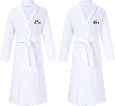 Romance Helpers Hers & Hers Lesbian Gifts | Set of 2 Hers and Hers Robes