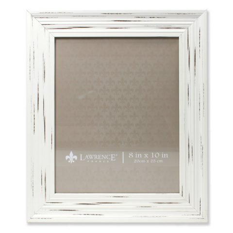 Lawrence Frames Weathered Richmond Picture Frame, 8 by 10-Inch, Ivory