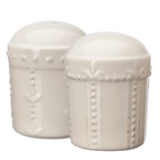 Signature Housewares Sorrento Collection Salt and Pepper Shakers, Ivory