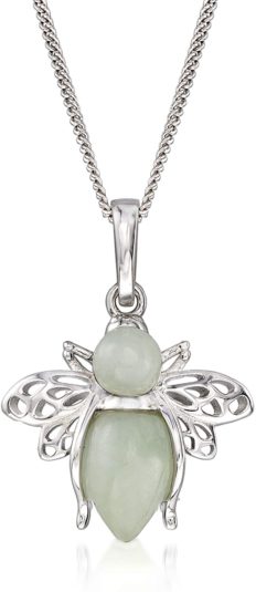 Ross-Simons Bumblebee Pendant Necklace in Sterling Silver