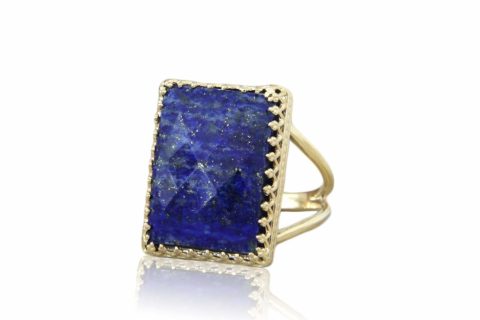 Elegant Lapis Lazuli Ring by Anemone Jewelry - 13x18mm Lapis Lazuli in 14k Gold-filled Ring Band - Handmade 14k Jewelry for Any Occasion - Lapis Lazuli Jewelry Ring Sizes 3-12.5 Available