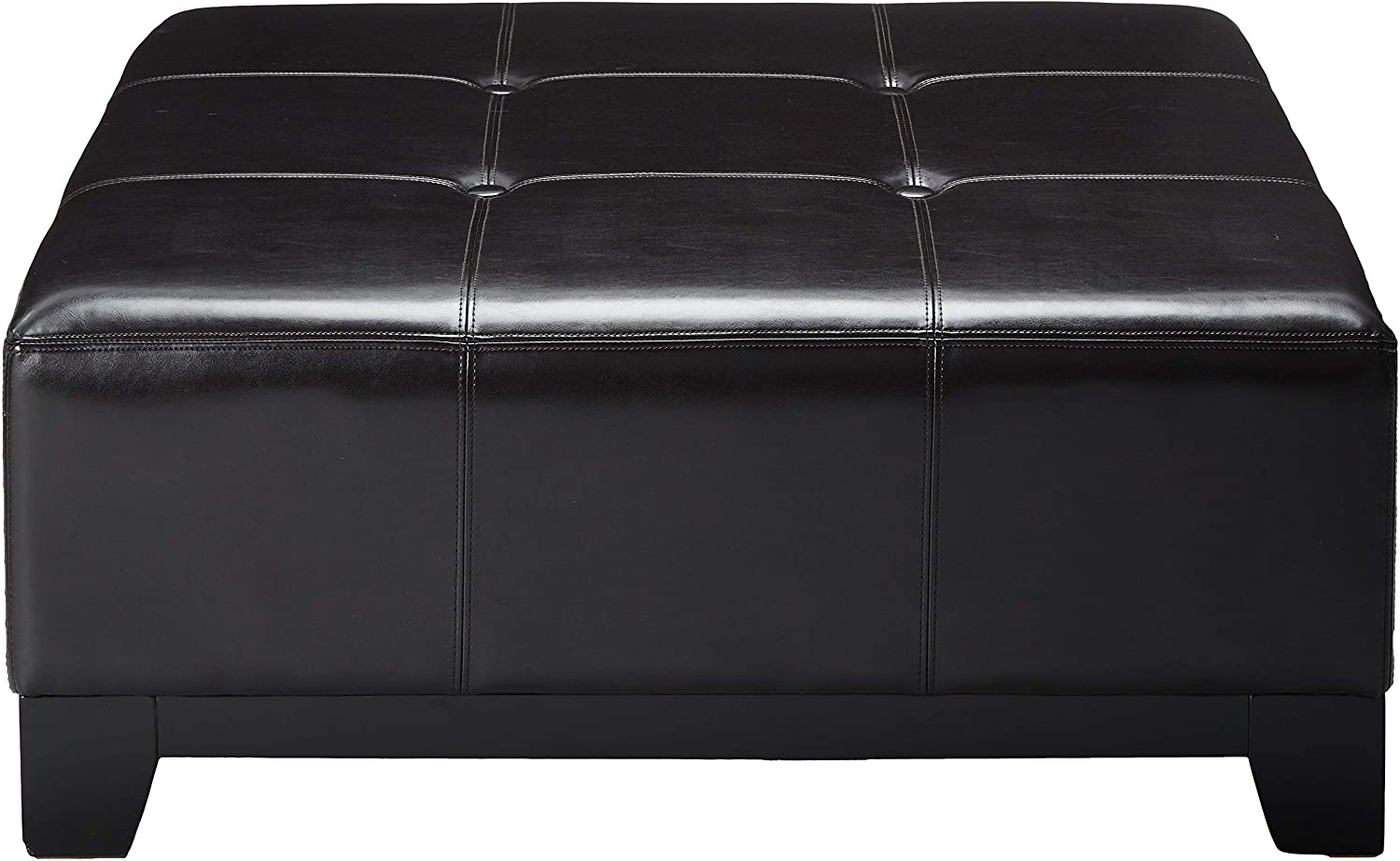 Christopher Knight Home Darlington Bonded Leather Ottoman, Espresso Brown