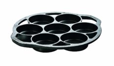 Lodge Cast Iron Mini Cake Pan. Pre-seasoned Cast Iron Cake Pan for Baking Biscuits, Desserts, and Cupcakes.