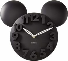 MEIDI CLOCK Modern Design Mickey Mouse Big Digit 3D Wall Clock Home Decor Decoration - Black