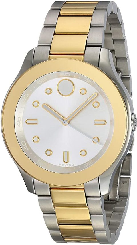 Movado Women's Swiss-Quartz Watch with Two-Tone-Stainless-Steel Strap, 19 (Model: 3600418)