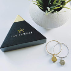 invisawear Smart Jewelry - Personal Safety Device - Silver Expandable Bracelet