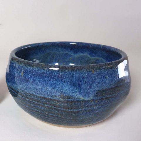 Handmade Blue Pottery Shaving Bowl for Men