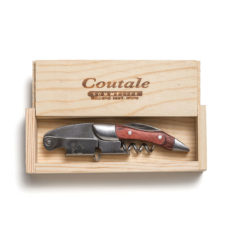 Prestige Waiters Corkscrew By Coutale Sommelier - Rosewood - Handmade and Sustainable Pinewood Crate - French Patented Spring-Loaded Double Lever Wine Bottle Opener for Bartenders and Gifts
