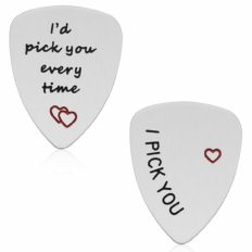 Valentine's Day Gifts for Boyfriend - Anniversary Gifts for Him Men Birthday Gifts for Musician Husband Pack of 2 Guitar Picks, Boyfriend Gifts, Husband Gifts