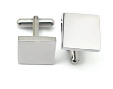 COUYA 316L Polished Stainless Steel Square Men's Classic Shirt Cufflinks for Wedding Business