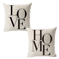 All Smiles Throw Pillow Covers 18x18 Set of 2 Love Valentine Décor Farmhouse Spring Home Sweet Decorative Cushion Housewarming Gift Rustic Family Country Quote Decoration for Couch Patio Sofa Bed