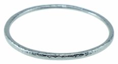 10th for Him & Her - Pure Tin Beaten Bangle Inscribed with 10 Years … (Medium)