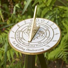 The Metal Foundry Personalized 1st Sundial - Recycled Solid Brass UK Manufactured Home Decor, Garden Present Idea for Him, Her, Parents, Friends, Couple On First Year of Marriage