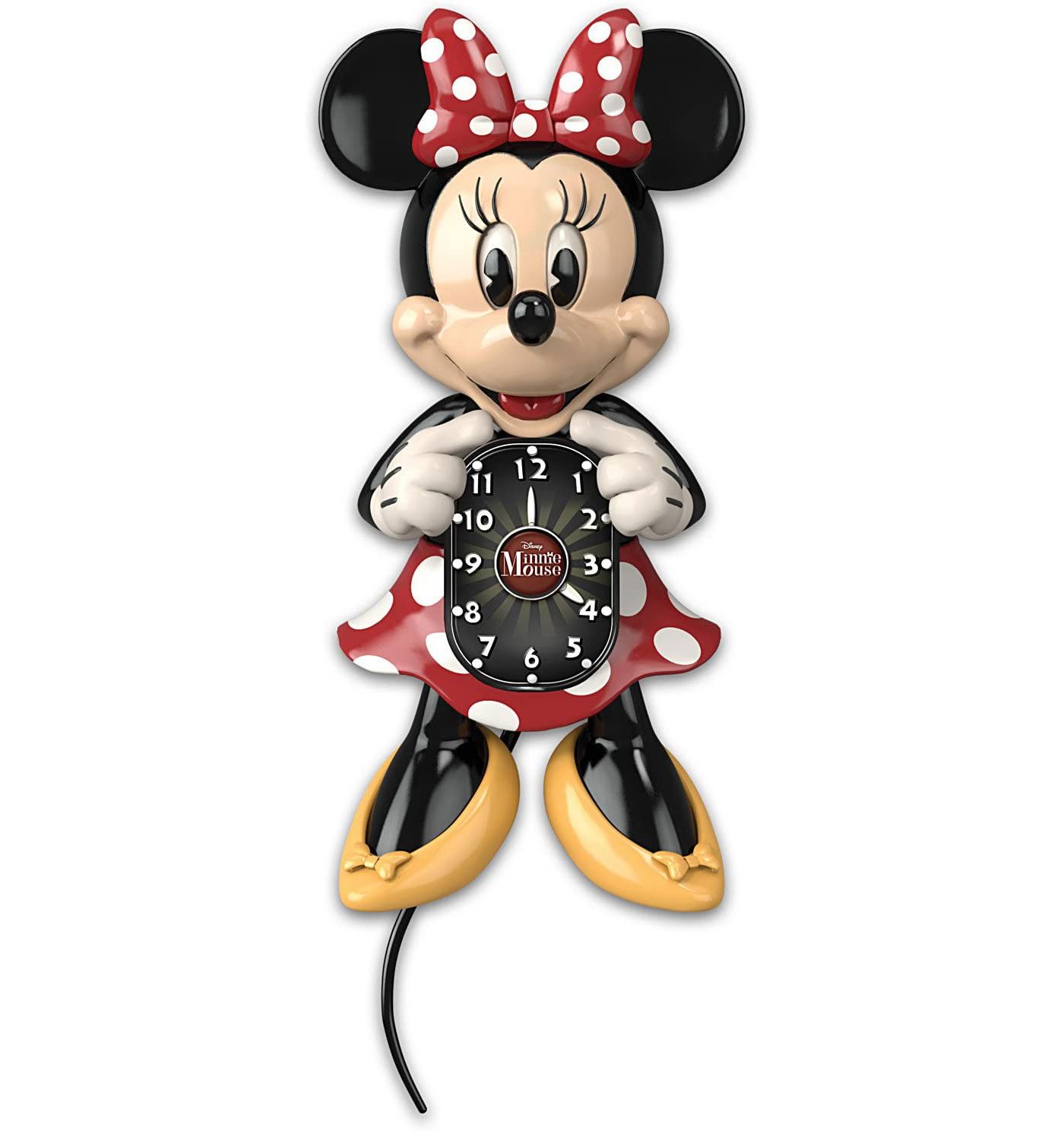 The Bradford Exchange Disney Minnie Mouse Wall Clock with Moving Eyes and Tail