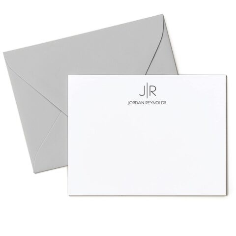 A Note From Personalized Stationery Cards with Modern Script Name