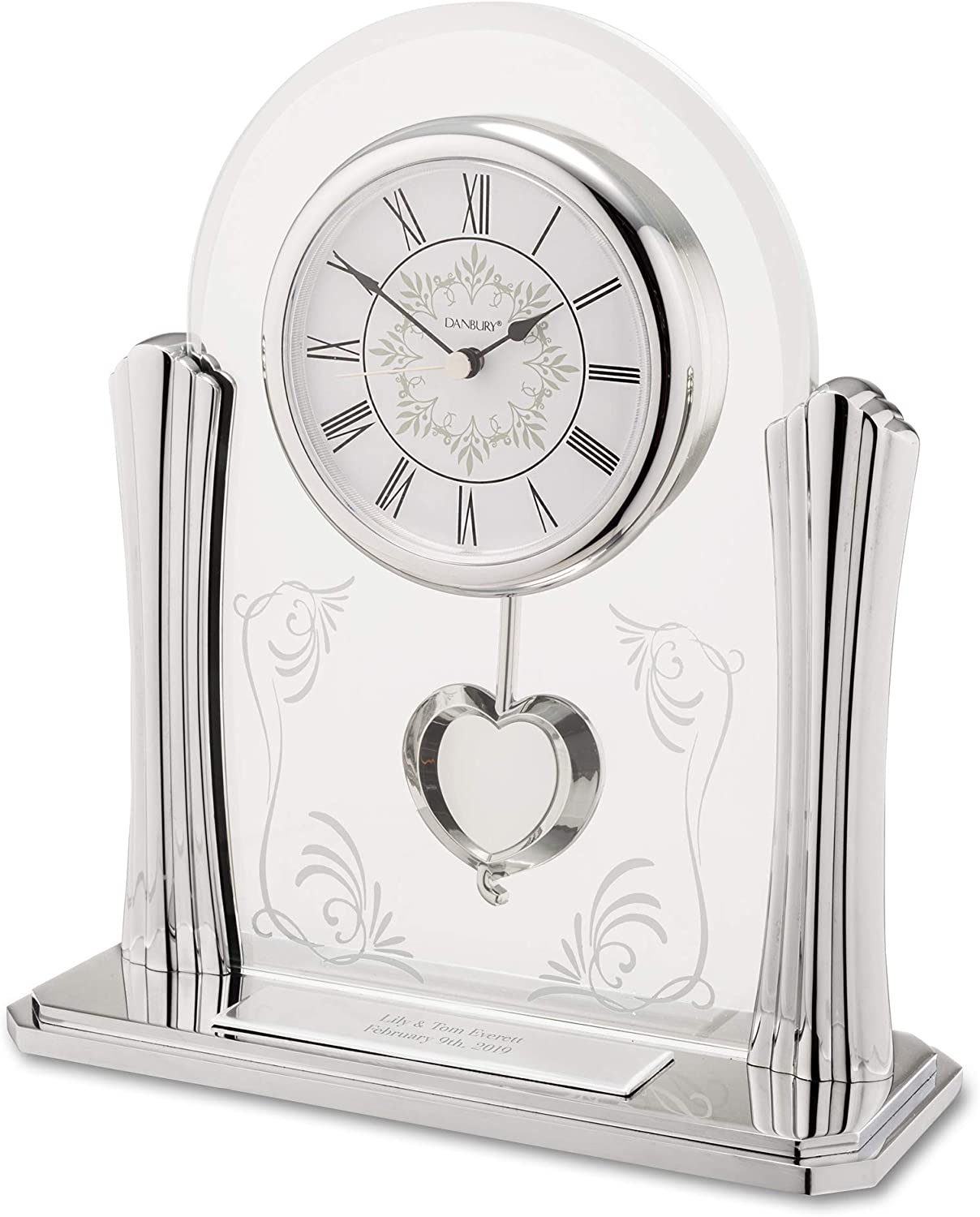 Things Remembered Personalized Wedding Pendulum Clock with Engraving Included