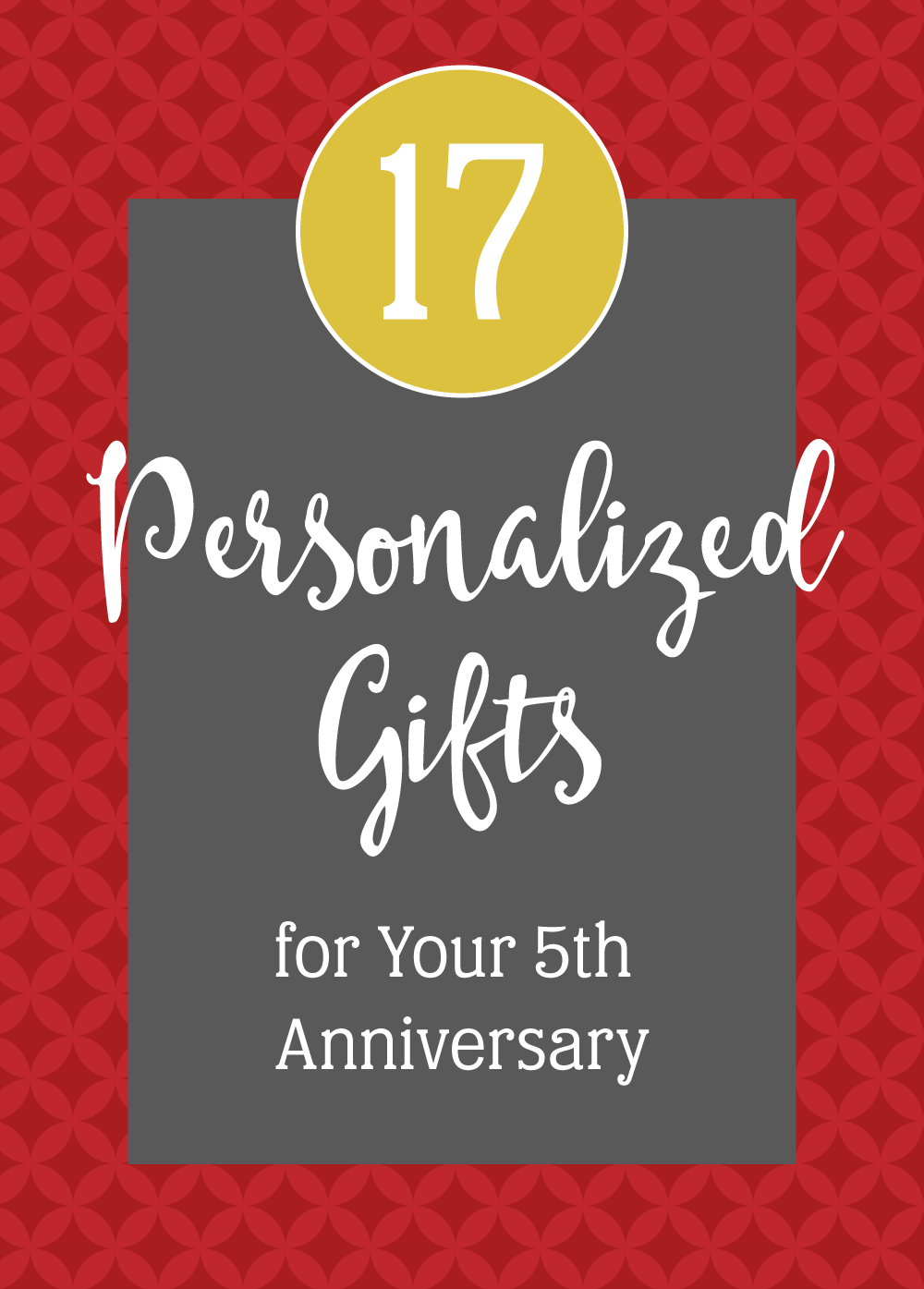 Featured Mobile Image for Personalized Fifth Year Gift List