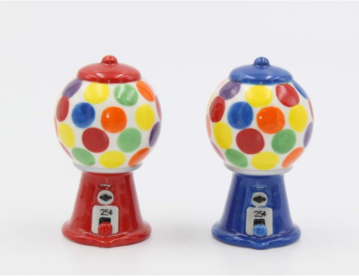 Cosmos Gifts 20776 Gumball Machine Salt and Pepper Shaker, Red