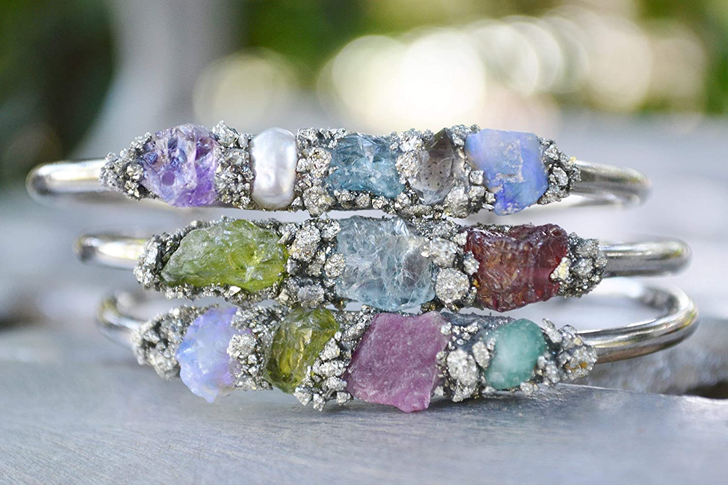Birthstone Jewelry, Garnet, Amethyst, Aquamarine, Emerald, Herkimer Diamond, Pearl, Ruby, Peridot, Sapphire, Opal, Citrine, Turquoise, Blue Topaz, Custom Bracelet, Gemstone Bracelet