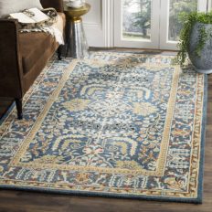 Safavieh Antiquity Collection AT64B Handmade Traditional Oriental Premium Wool Area Rug, 9' x 12', Dark Blue / Multi