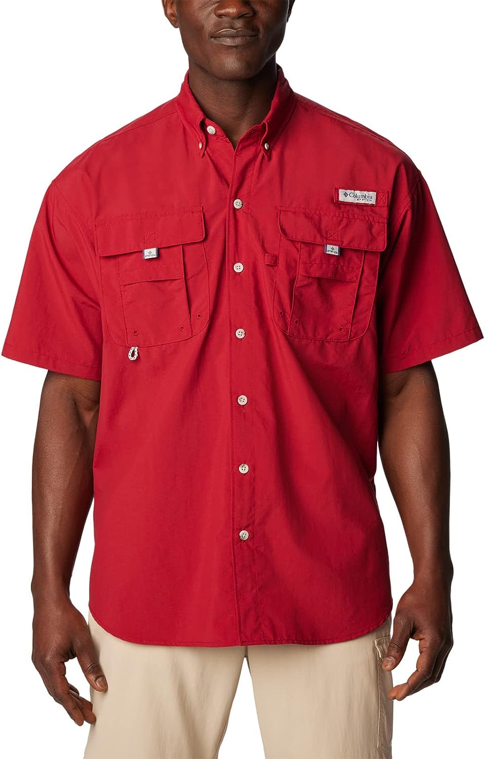 Columbia Men\'s Bahama II UPF 30 Short Sleeve PFG Fishing Shirt, Clean Green, X-Small