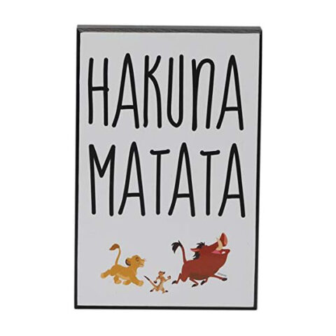 Disney The Lion King Hakuna Matata Wood Wall Decor - Cute Hakuna Matata Box Sign for Home Decorating