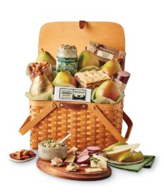 Harry & David Picnic Basket Pears, Cheese, Sausage, and Crackers Gift Basket