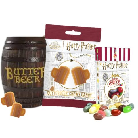 HARRY POTTER THEMED BUTTERBEER CANDY. Inspired by Harry Potter Butterbeer Shaped And Flavored Candy/Sweets In A Magical Bundle (3 Pack) (Gummy)
