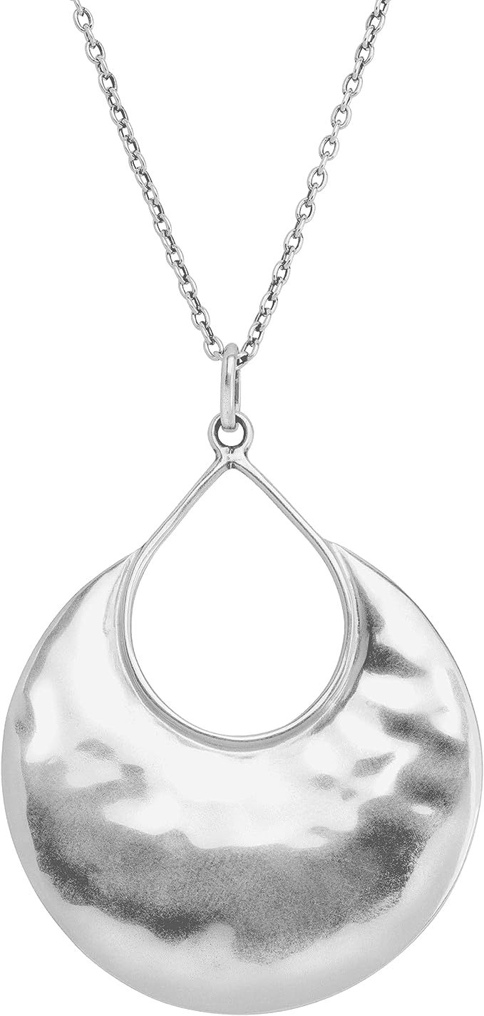 Silpada \'Crescent Drop\' Pendant Necklace in Sterling Silver, 18\" + 2\"