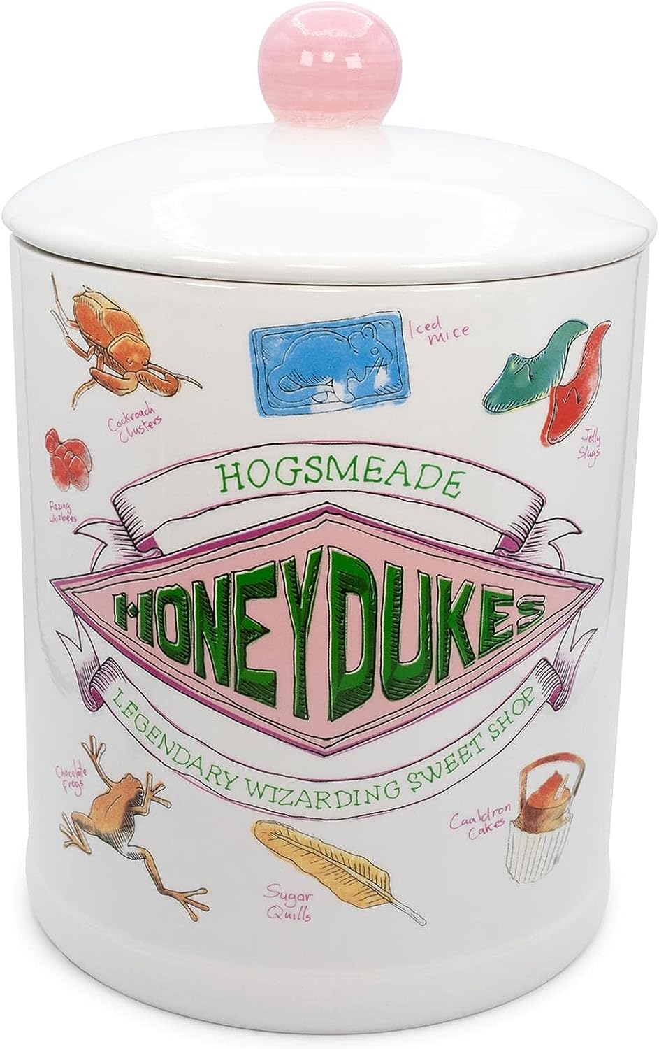 Harry Potter Honeydukes Sweets 10-Inch Ceramic Cookie Jar | Food Storage Jar For Candy, Spice | Flour and Sugar Containers With Lids, Home & Kitchen Canisters For Counter Top, Housewarming Gifts
