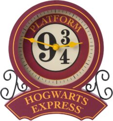 Silver Buffalo Harry Potter Platform 9 3/4 Station Wall Clock, 9.44 x 8.22 Inches