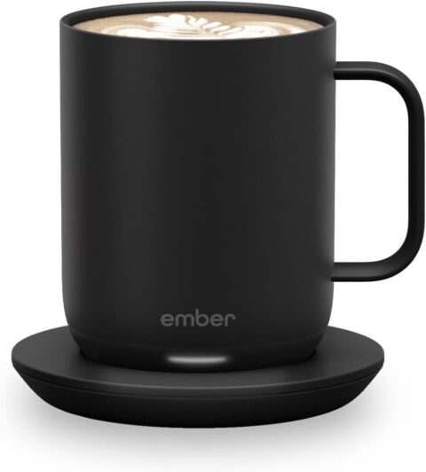 Ember Temperature Control Smart Mug 2, 10 Oz, App-Controlled Heated Coffee Mug with 80 Min Battery Life and Improved Design, Black
