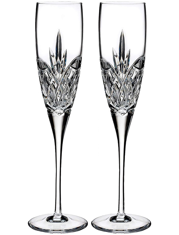Love Forever Crystal Champagne Flute (Set of 2), 5 fluid ounces
