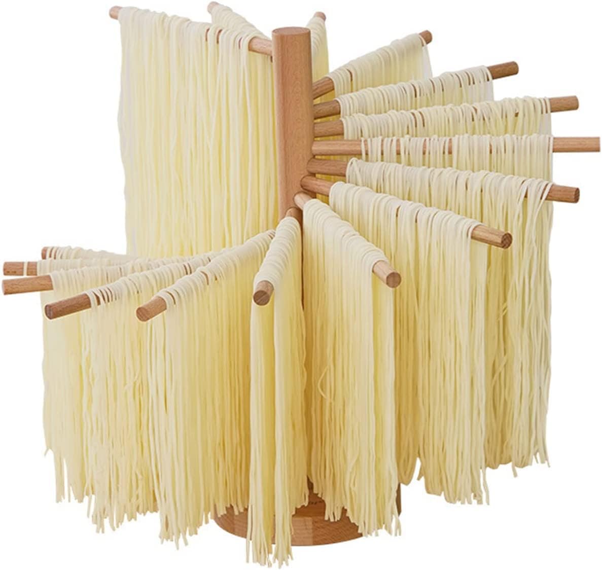 Wood Collapsible Homemade Household Noodle Dryer Rack Hanging Pasta Drying Rack for Home Kitchen