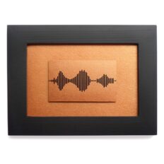 Customized Gift - I Love You Soundwave Art Print, Visible Voice Bronze 8th Wedding Anniversary or Valentine Gift for him